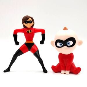 Incredibles Action Figure McDonalds Toy Lot Jack Jack Elastigirl Disney Pixar